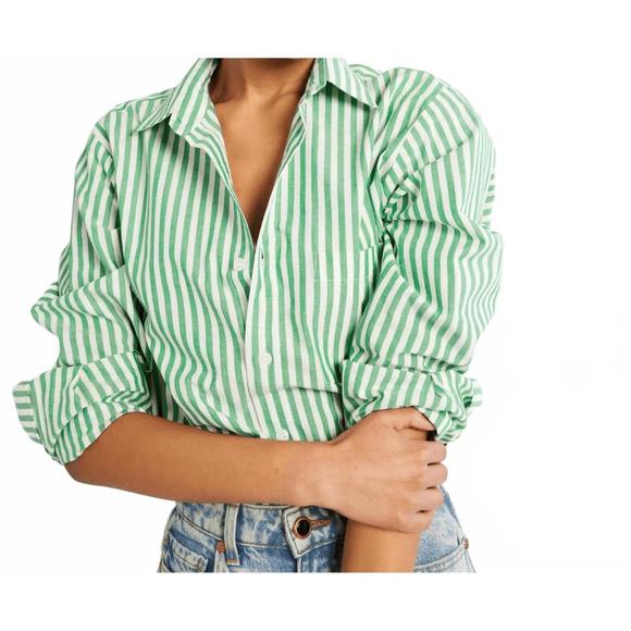 MILLE Tops - NEW MILLE sofia button down top in kelly stripe